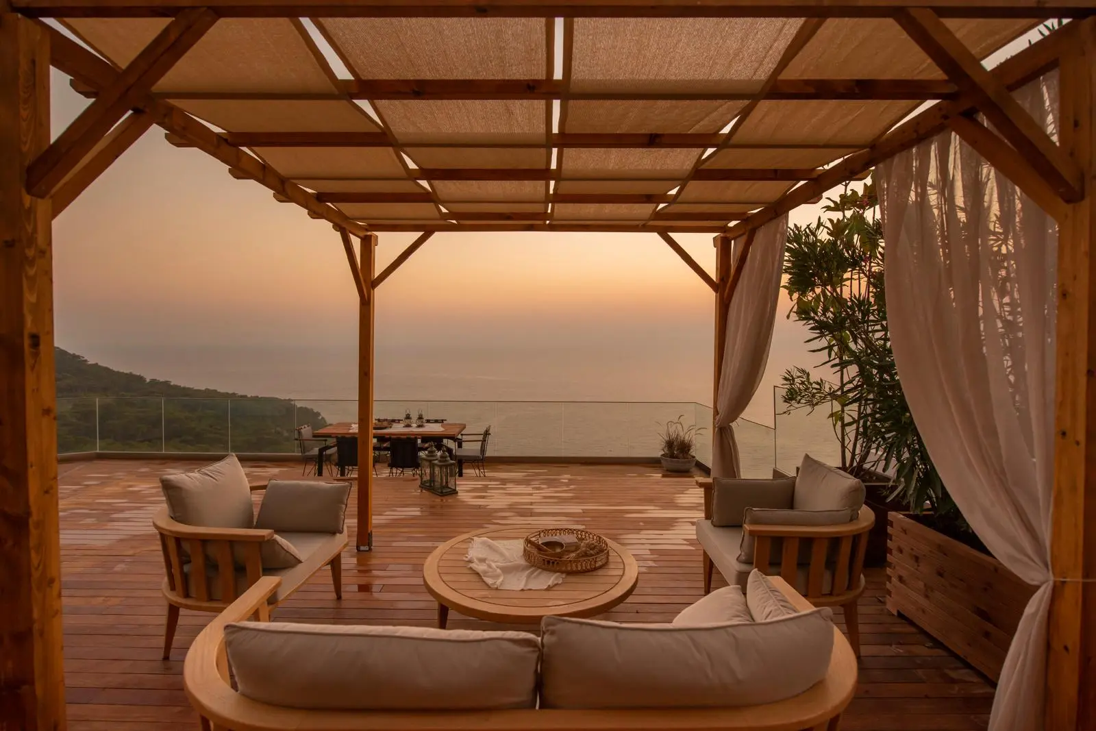 Shaded terrace